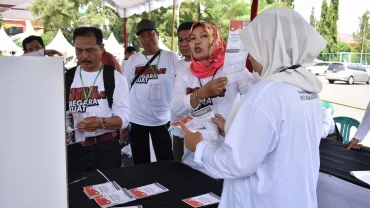Simulasi pelaksanaan pemungutan dan penghitungan suara di TPS. (Foto: Dokumen Pribadi)