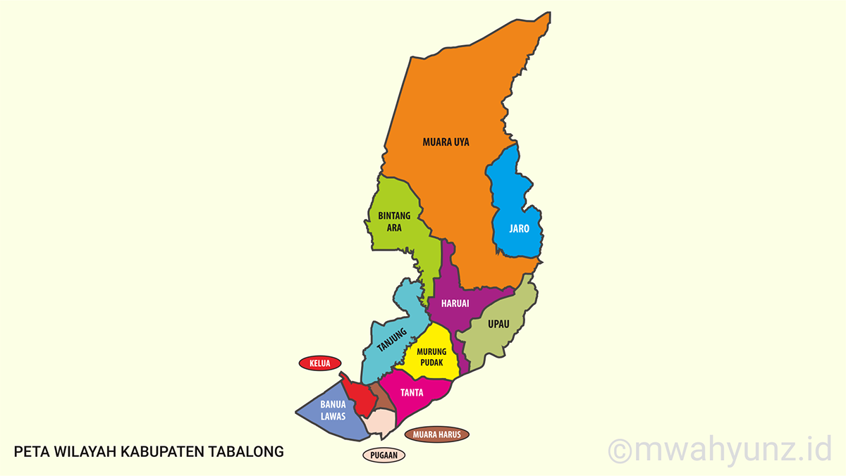 Peta Wilayah Kab. Tabalong Provinsi Kalsel ©mwahyunz.id