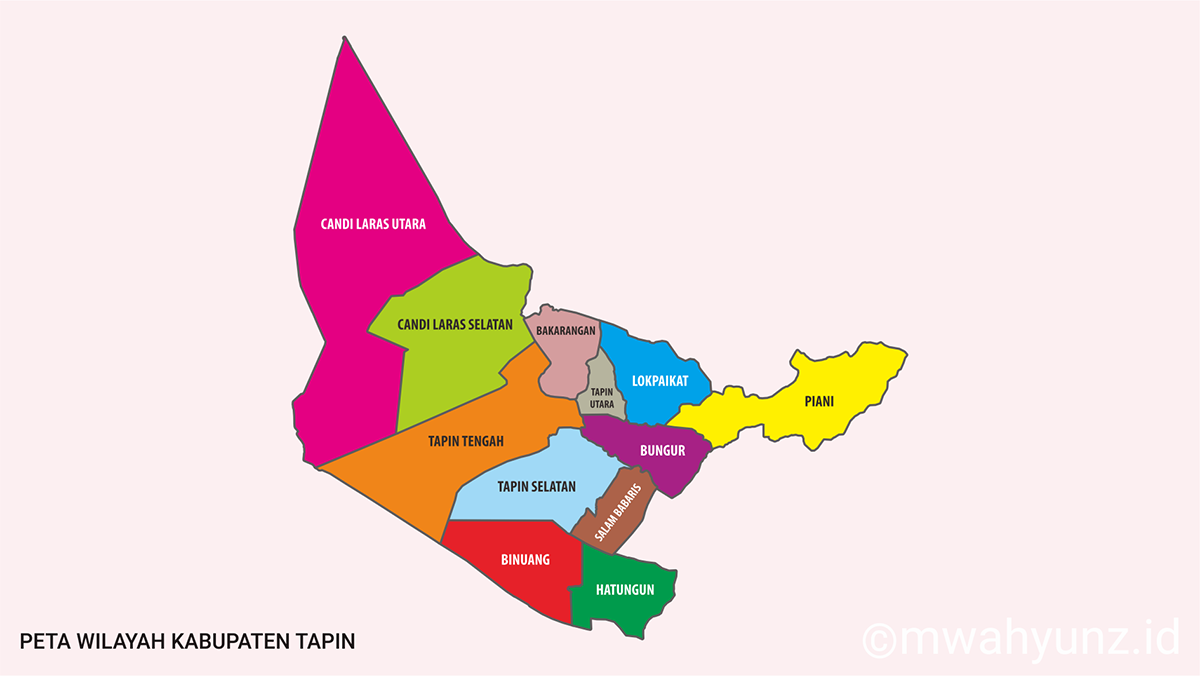 Peta Wilayah Kab. Tapin Prov. Kalsel ©mwahyunz.id